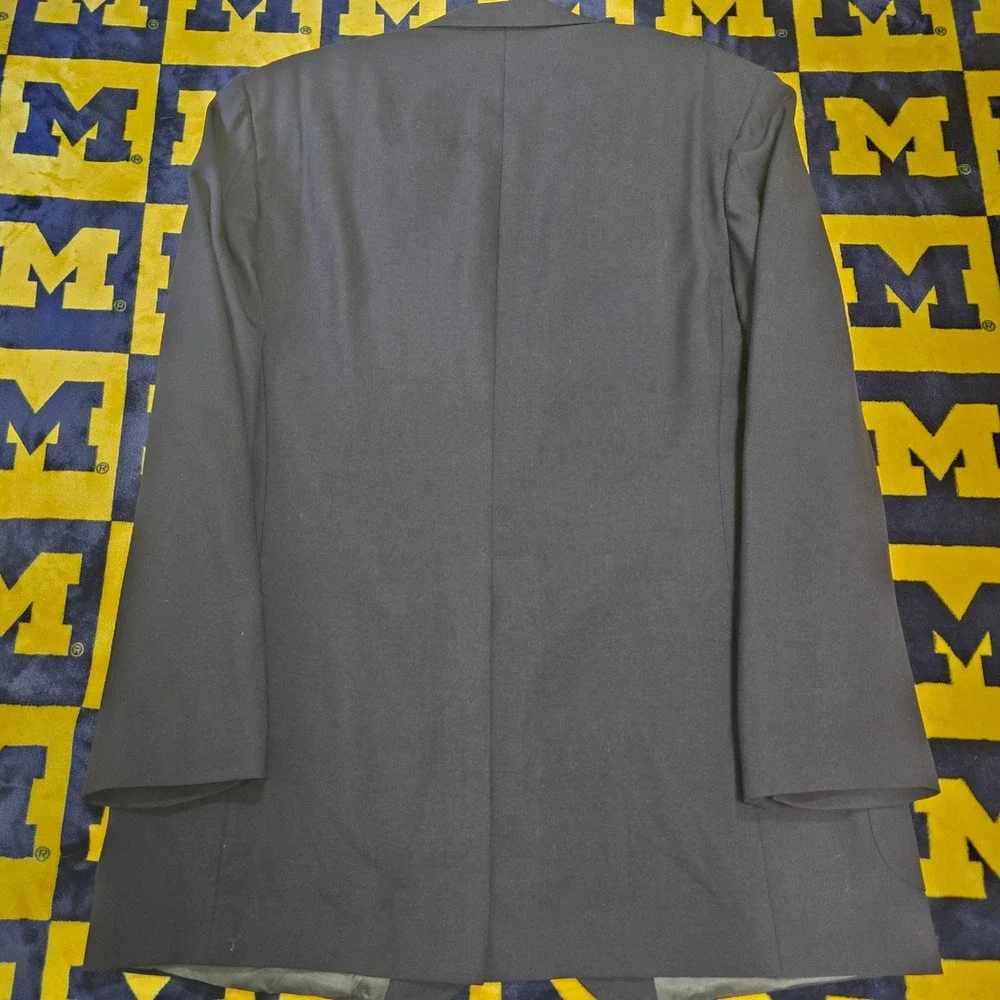 Brooks Brothers Mens Navy Blue Gold Button Blazer Sport Coat Made in USA 44R